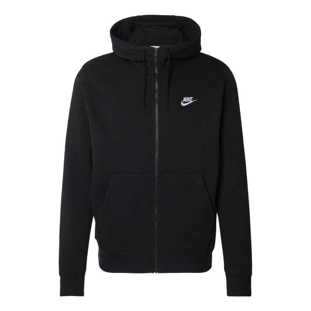Bluza z kapturem Nike Club Fleece z zamkiem czarna 5/7