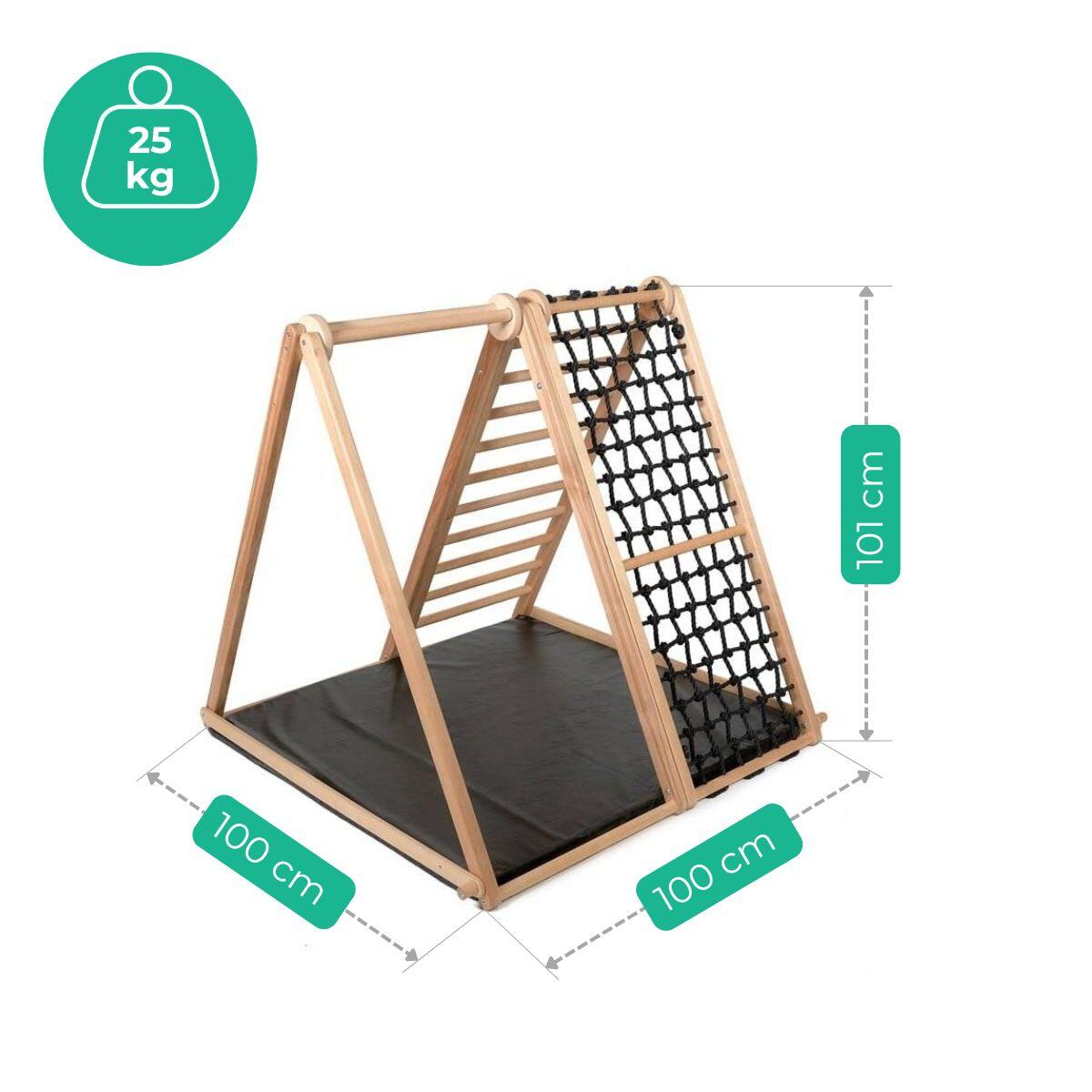 Aire de Jeux Intérieure en Bois pour Enfants 101 cm Pliable Zebra Noir Basic 3/7