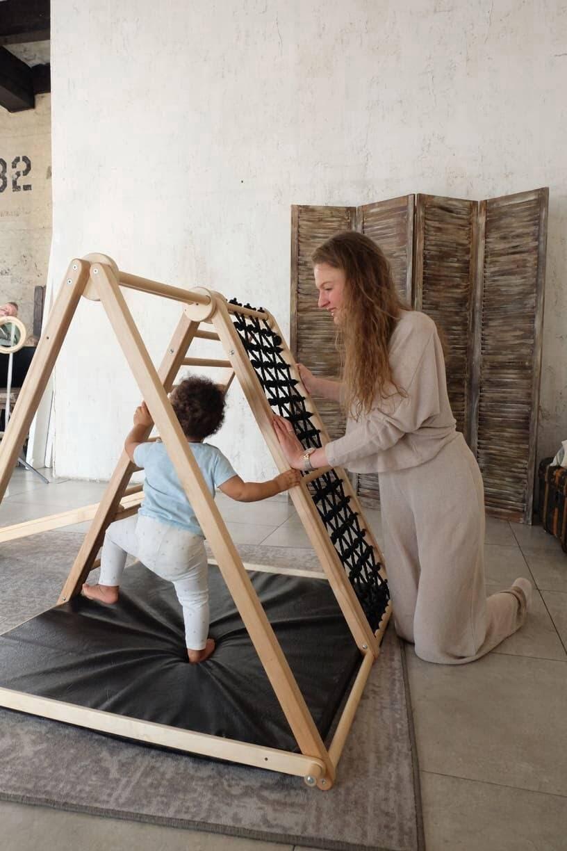 Aire de Jeux Intérieure en Bois pour Enfants 101 cm Pliable Zebra Noir Basic 7/7