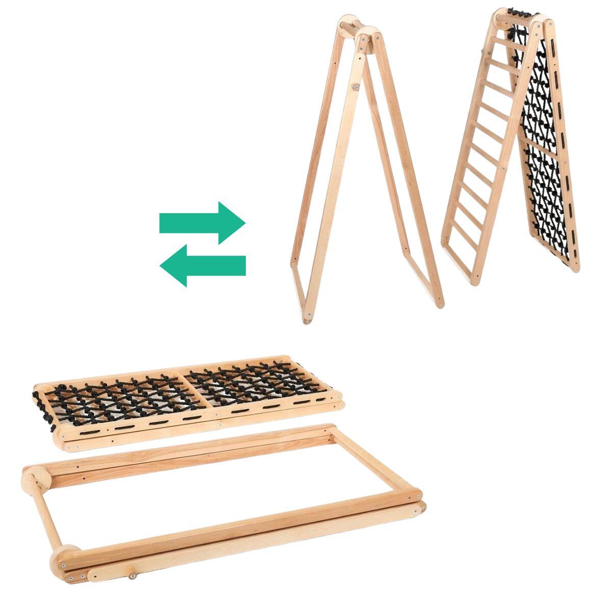 Aire de Jeux Intérieure en Bois pour Enfants 101 cm Pliable Zebra Noir Basic 5/7