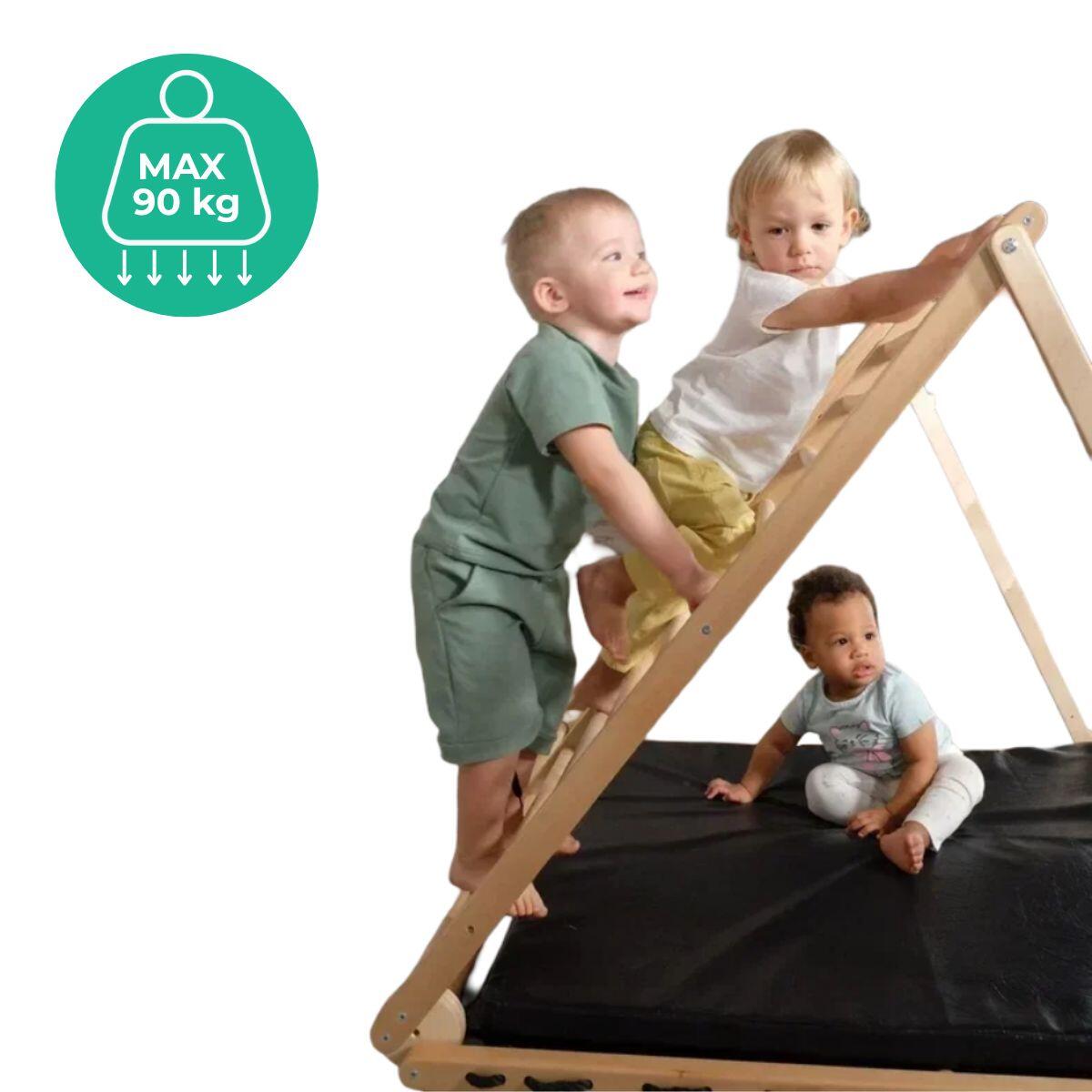 Aire de Jeux Intérieure en Bois pour Enfants 101 cm Pliable Zebra Noir Basic 4/7