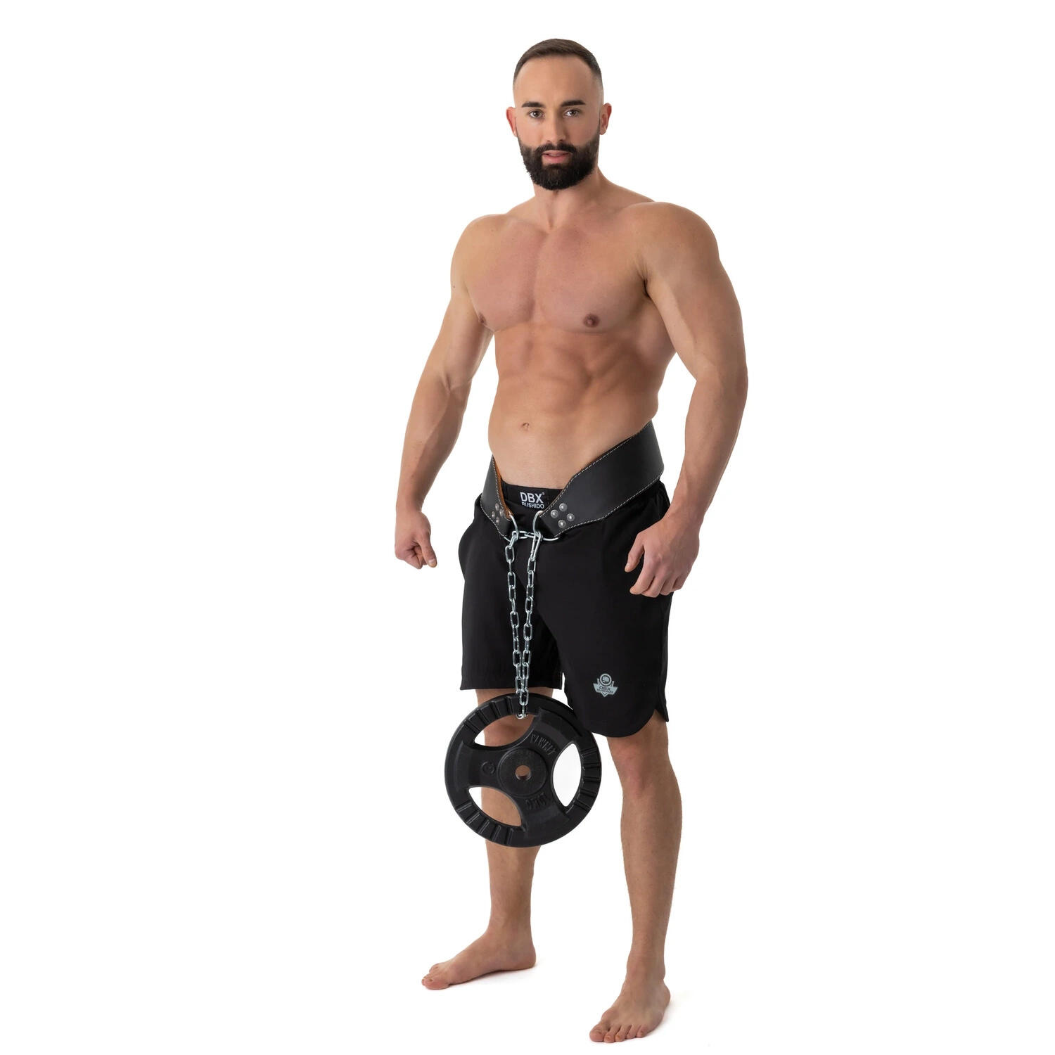 Pas obciążeniowy dip belt ze skóry naturalnej DBX Bushido 6/7