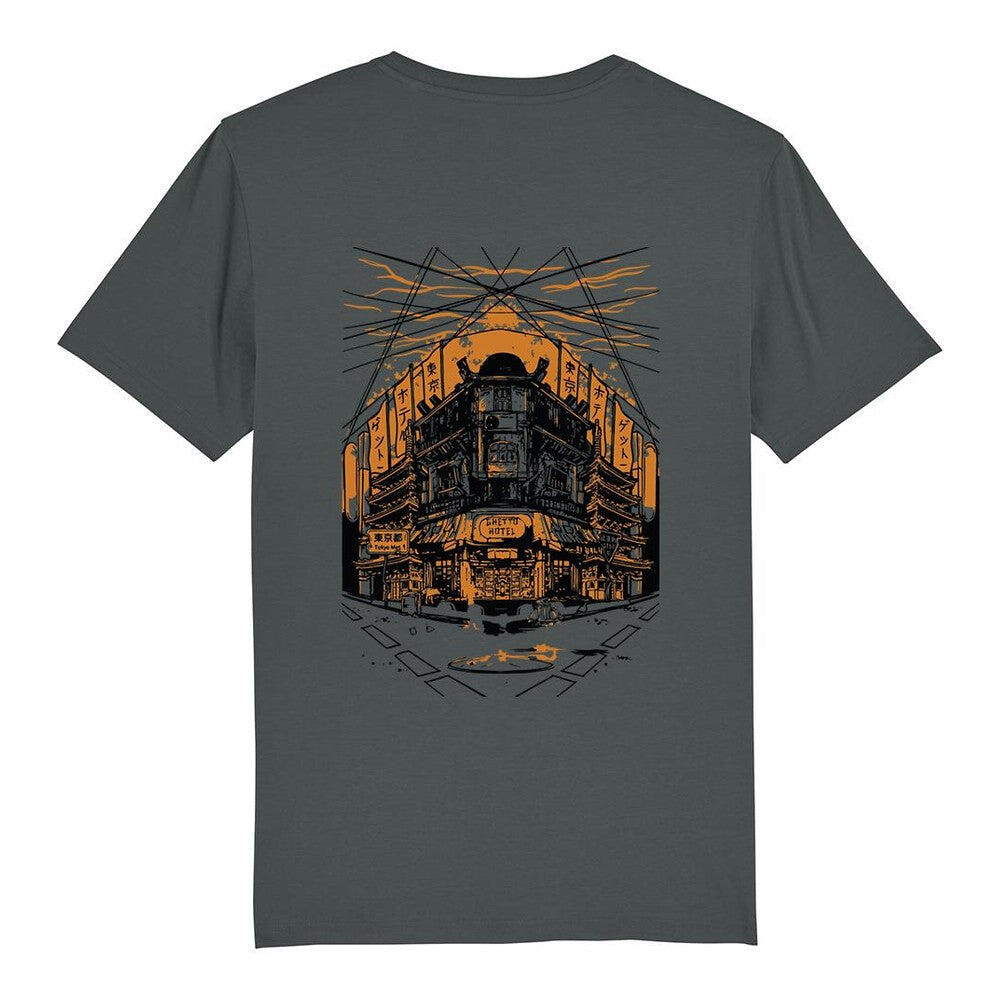 Ghettoblaster - T-shirt Unisexe Ghettoblaster Tokyo Anthracite - Maillot Manches Courtes - Gris|orange - Decathlon