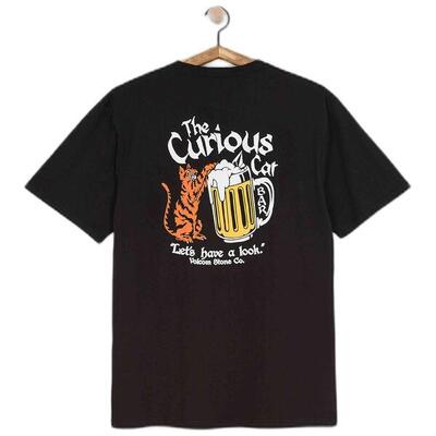 T-shirt volcom nieuwsgierige kat zwart
