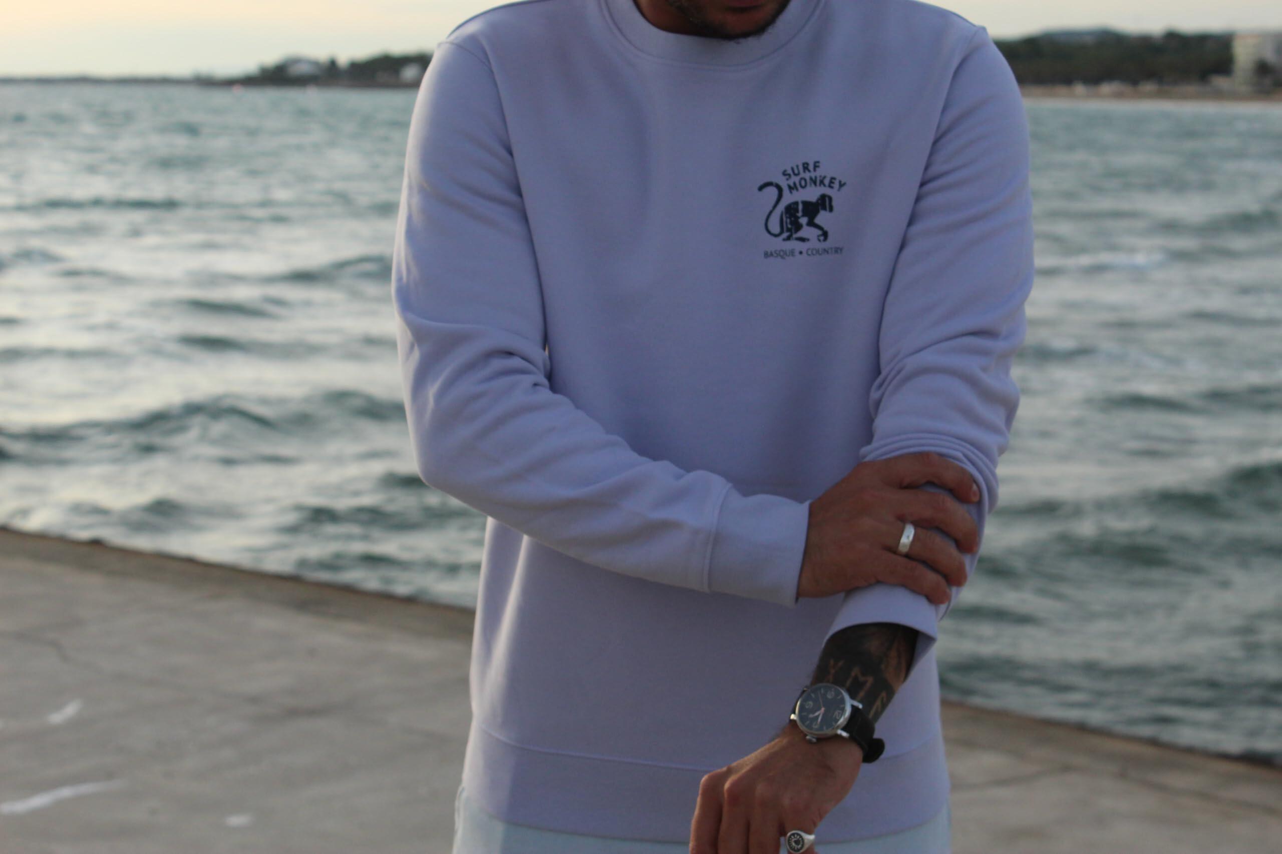 Sudadera Save the ocean - Cuello Redondo / Adulto (Lila) 2/5