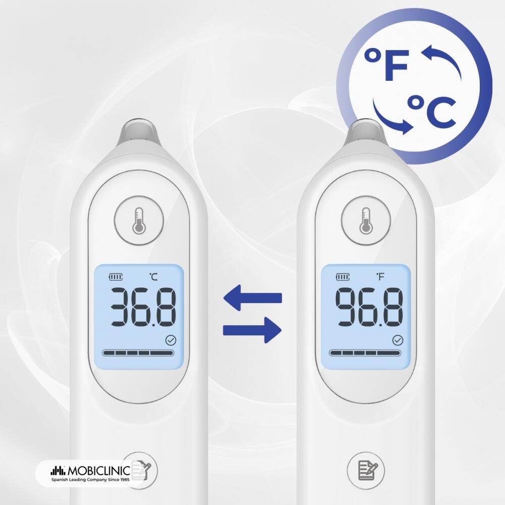 Ohrthermometer Speicher Fieberalarm Automatische Abschaltung 5/7