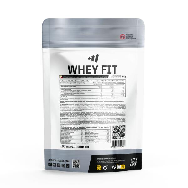 Whey fit - 1kg Chocolat blanc avec fraise de MASmusculo 3/5