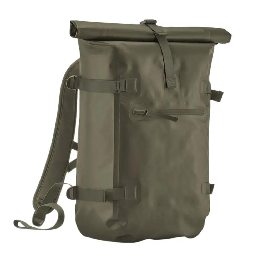 Roll Top Waterproof Backpack (Covert Green)