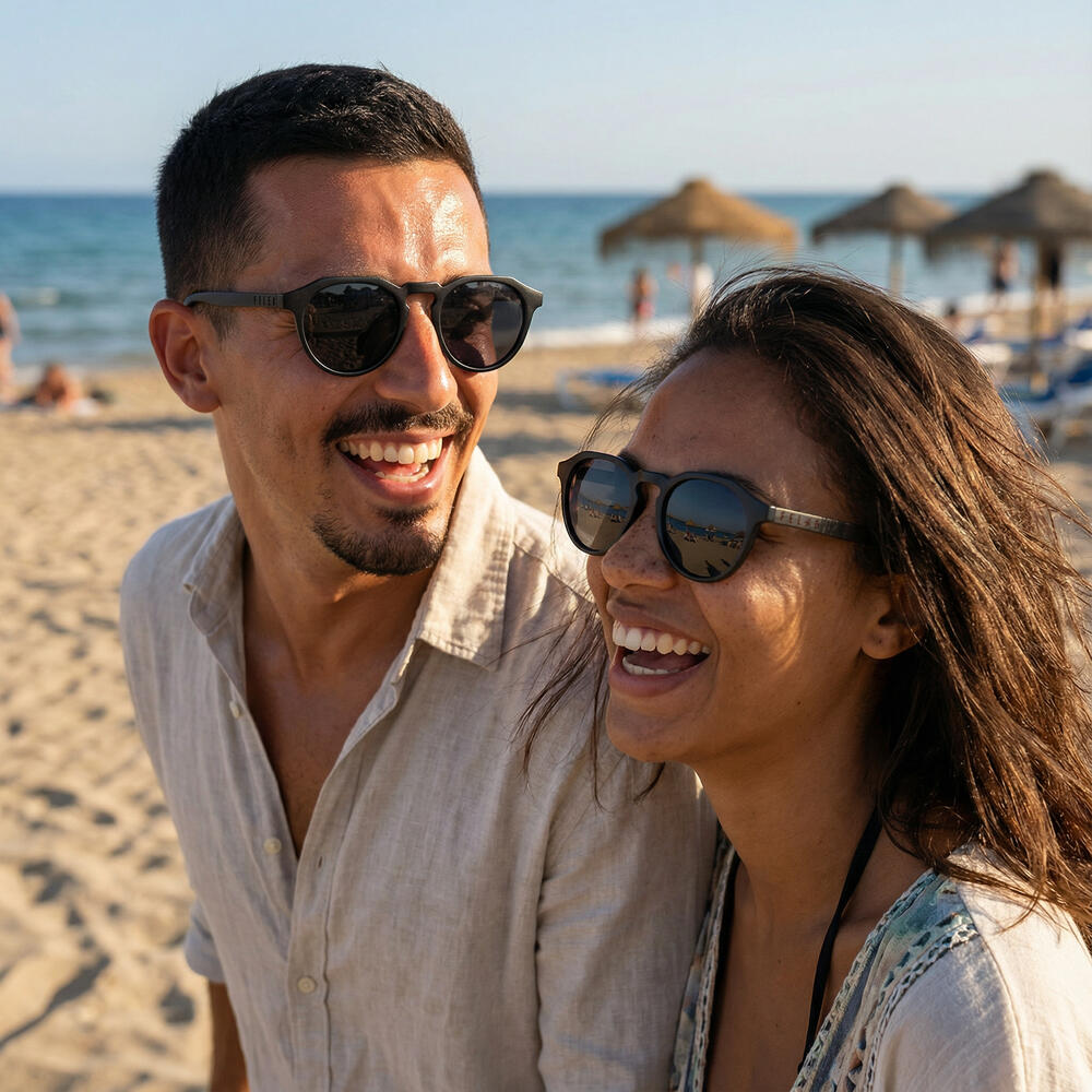 Lunettes de soleil en bois Feler 2526-1 unisexe, taille 43 mm 3/4