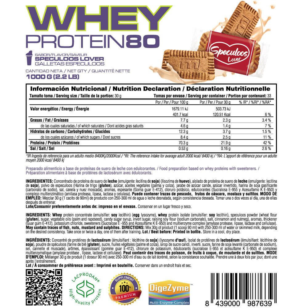 Whey protein80 - 1kg Biscuits spullo de MASmusculo 5/6