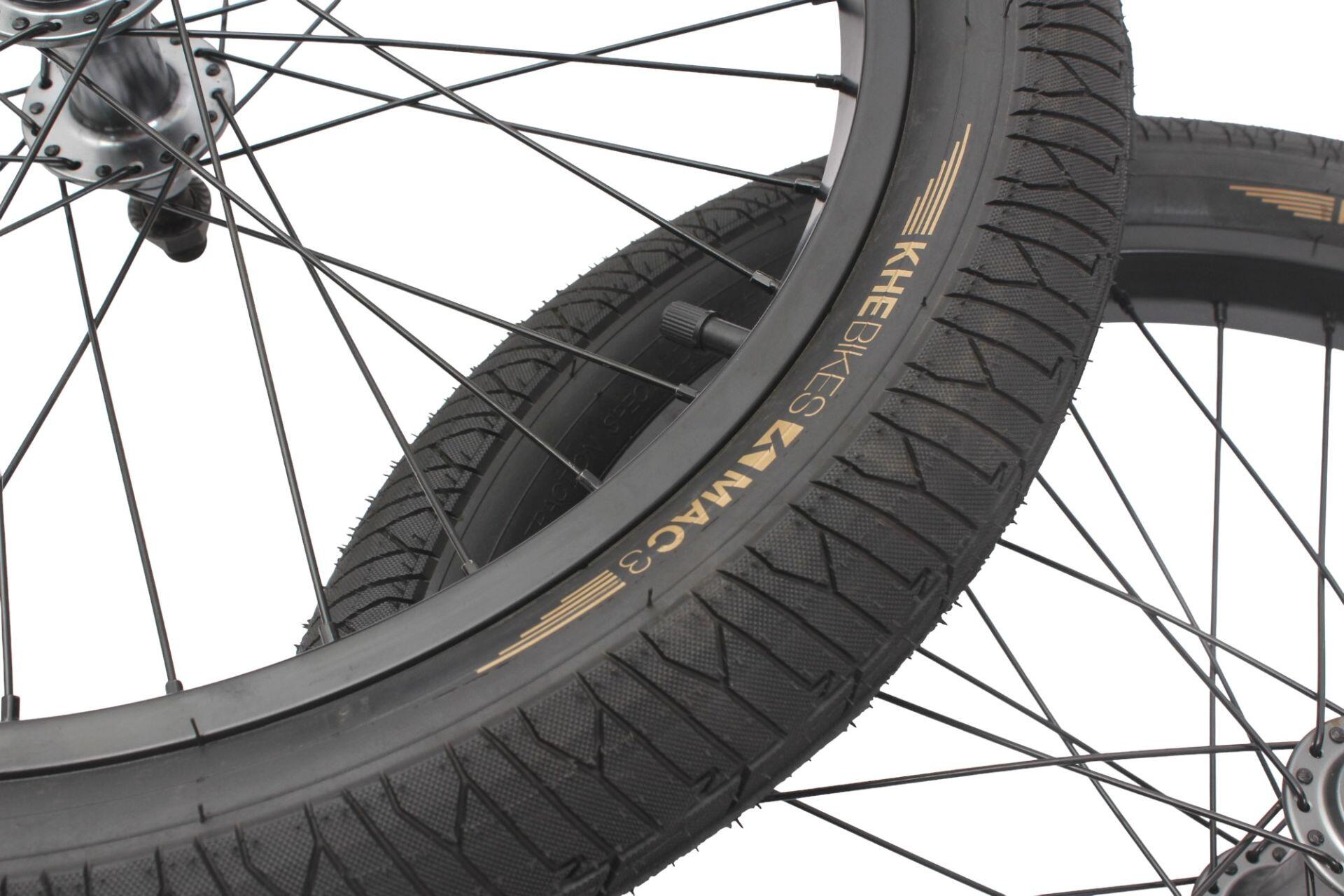 BMX jeu de roues incl. pneus KHE MAC3 20 pouces 14 mm / 10 mm A/R 2/7