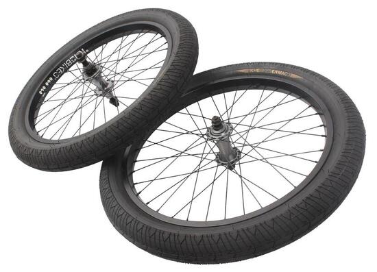 BMX Laufradsatz inkl. Reifen KHE MAC3 20 Zoll 14mm / 10mm S/B