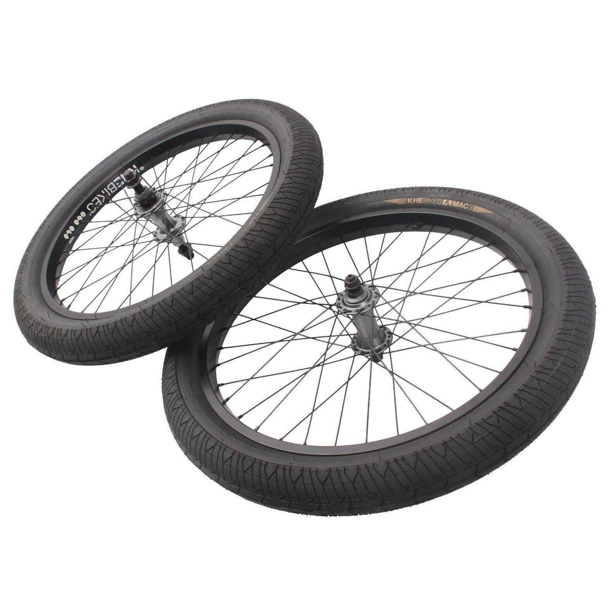 KHEBIKES BMX sada kol vč. pláště KHE MAC3 20 palců 14 mm / 10 mm P/Z