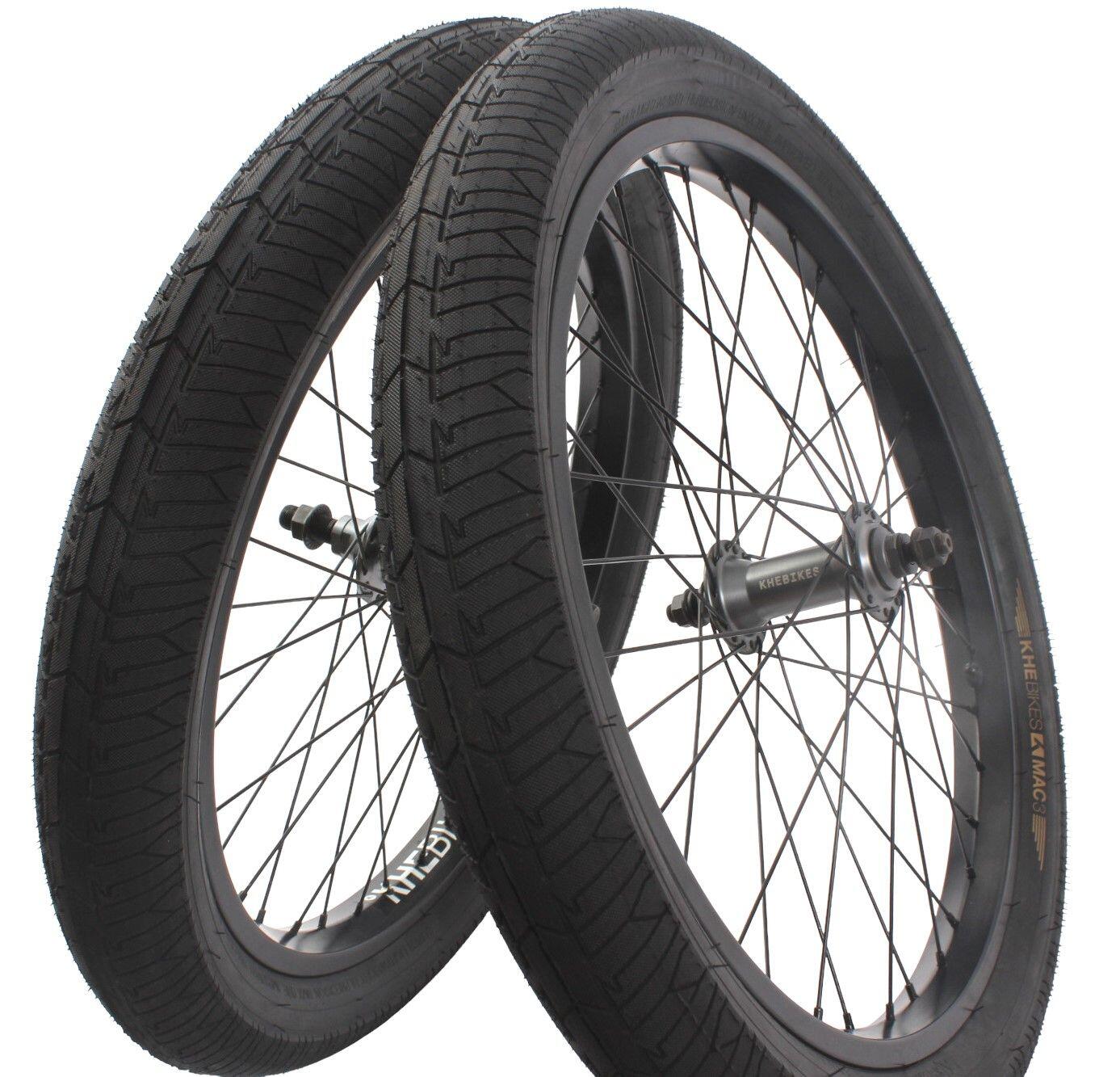 BMX jeu de roues incl. pneus KHE MAC3 20 pouces 14 mm / 10 mm A/R 7/7