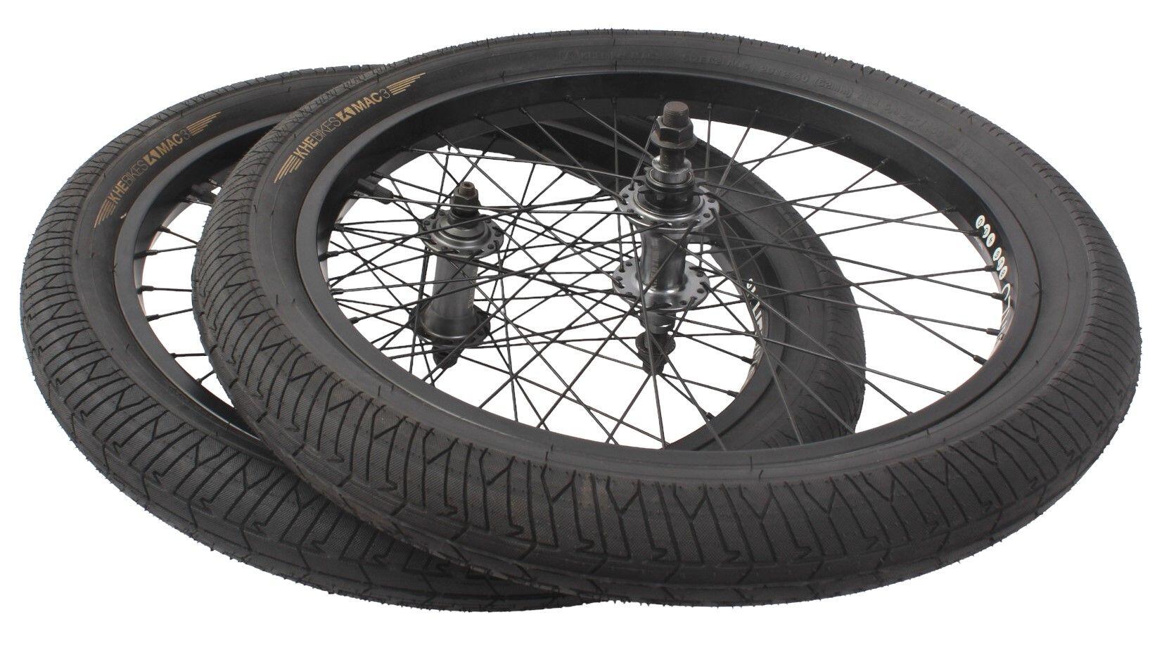BMX jeu de roues incl. pneus KHE MAC3 20 pouces 14 mm / 10 mm A/R 6/7