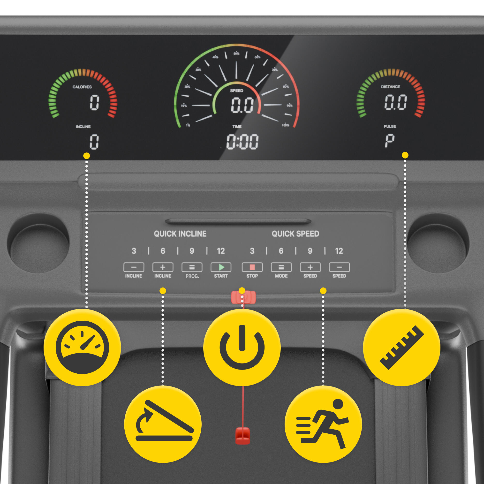 Bieżnia elektryczna treningowa SPRINT S 4FIZJO składana do domu 2/7