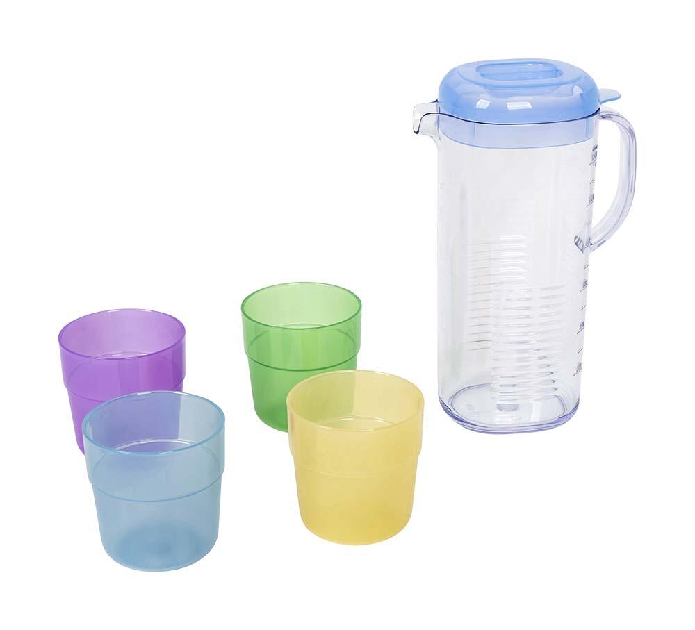 Limonade kan - Met 4 glazen 5/6