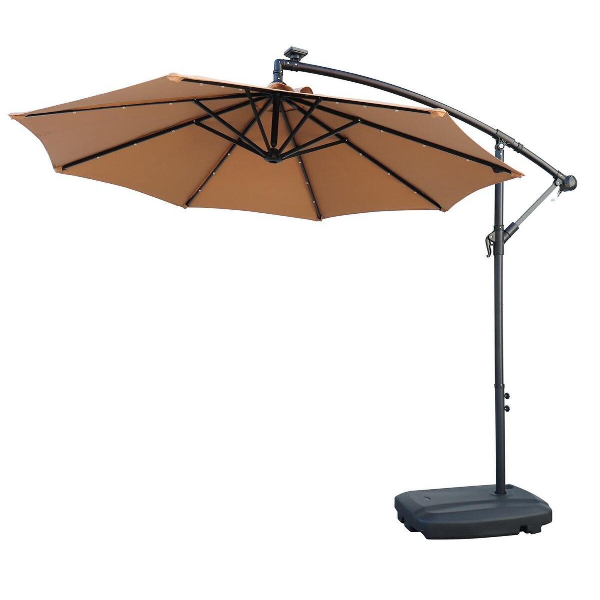 Netspa - Parasol 250cm Netspa Pour Jardin - Panneau Solaire Inclus - Led Intégrées - Parasol - Beige - No Size - Decathlon