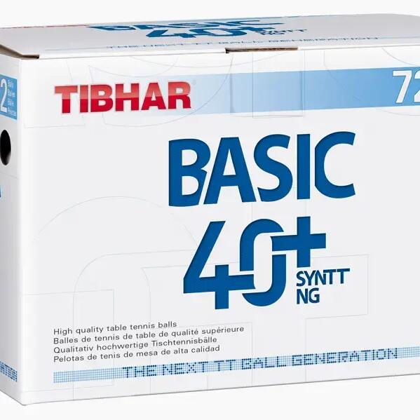 Tibhar Basic 40+ Syntt NG Training Table Tennis Ball (White)