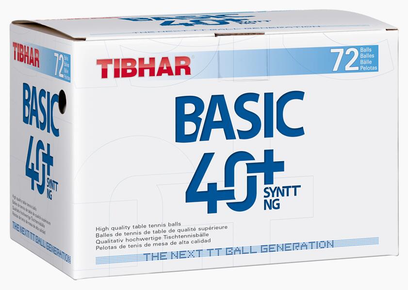 TIBHAR Pingpongová míček Basic 40+ SYNTT NG (x72)