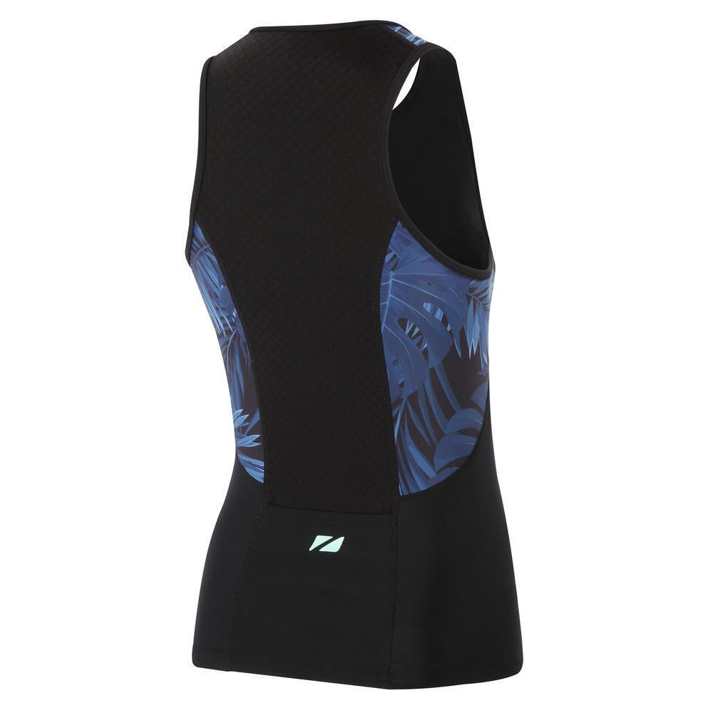Haut de triathlon sans manches femme Zone3 Activate+ Tropical Palm 2/4