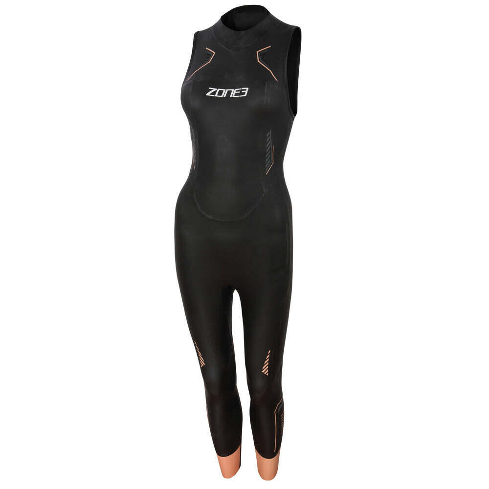 Zone3 - Combinaison De Triathlon Sans Manches Femme Zone3 Vision - Maillot De Bain Shorty - Noir|rose - 36 Xs - Decathlon