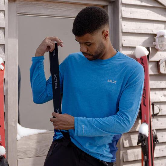 Dlx Charlie T-shirt manches longues homme bleu chiné