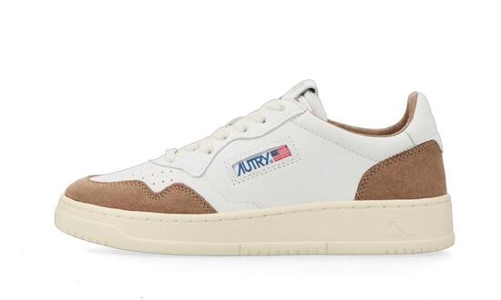 Scarpe Medalist Low Wom Goat Suede White Tobacco