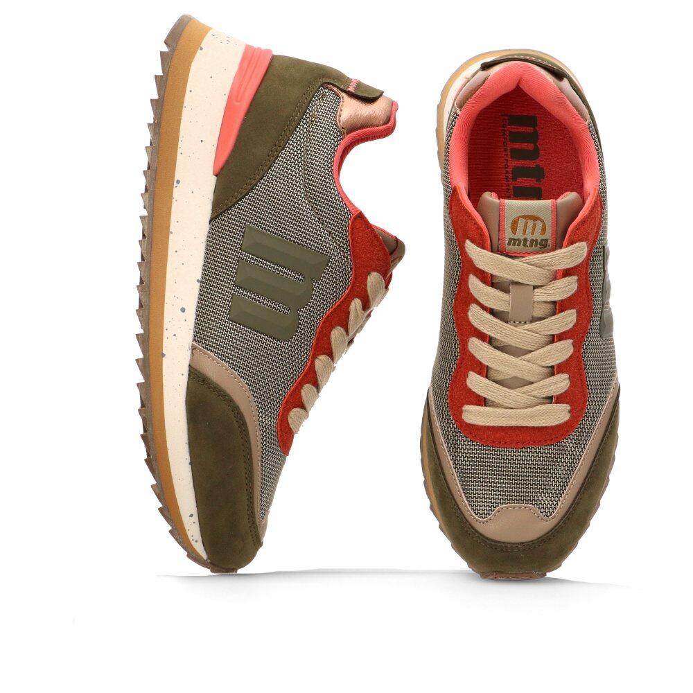 Deportivas Casual Mujer Suela Plana - Modelo 60872 Kakhi 5/7