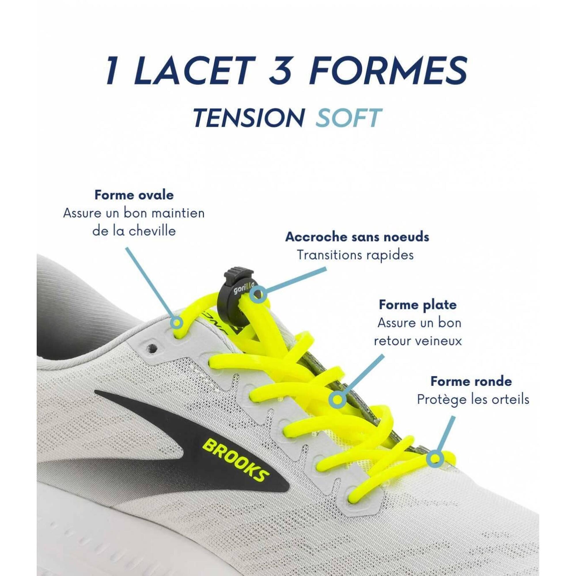 Lacets élastiques en silicone pour triathlon Gorilla 4/8
