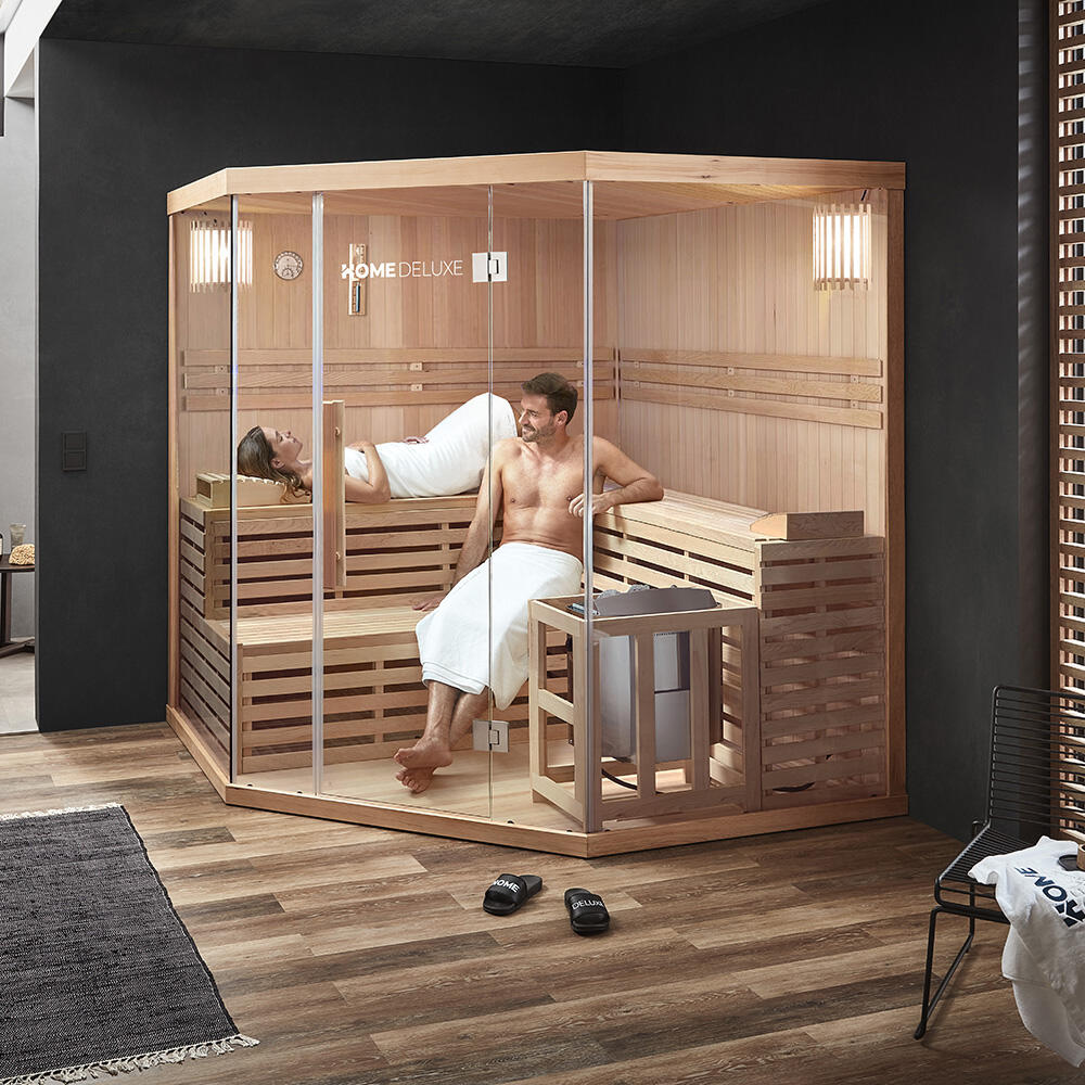 Traditionele sauna SKYLINE BIG XL - 200 x 200 cm voor 6 personen 3/7