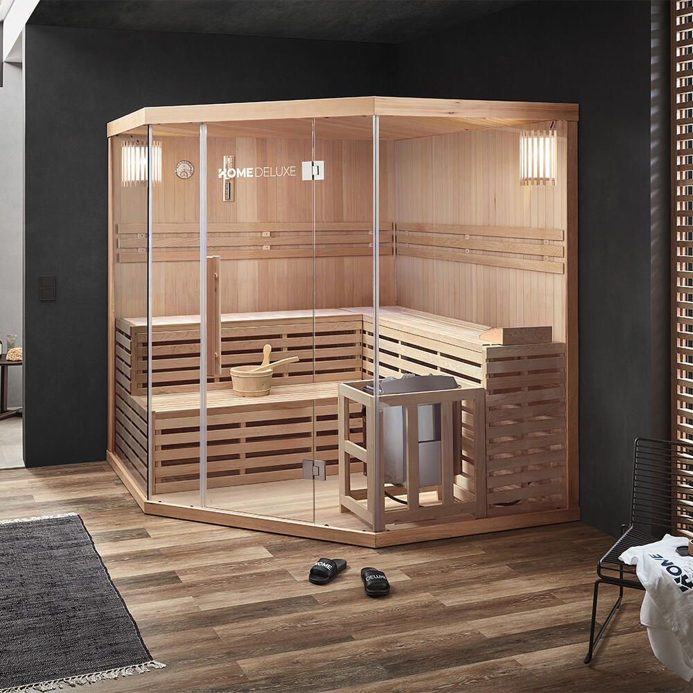 Traditionele sauna SKYLINE BIG XL - 200 x 200 cm voor 6 personen 2/7