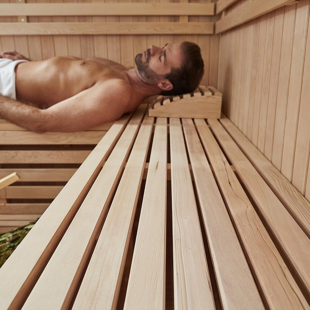 Traditionele sauna SKYLINE BIG XL - 200 x 200 cm voor 6 personen 5/7