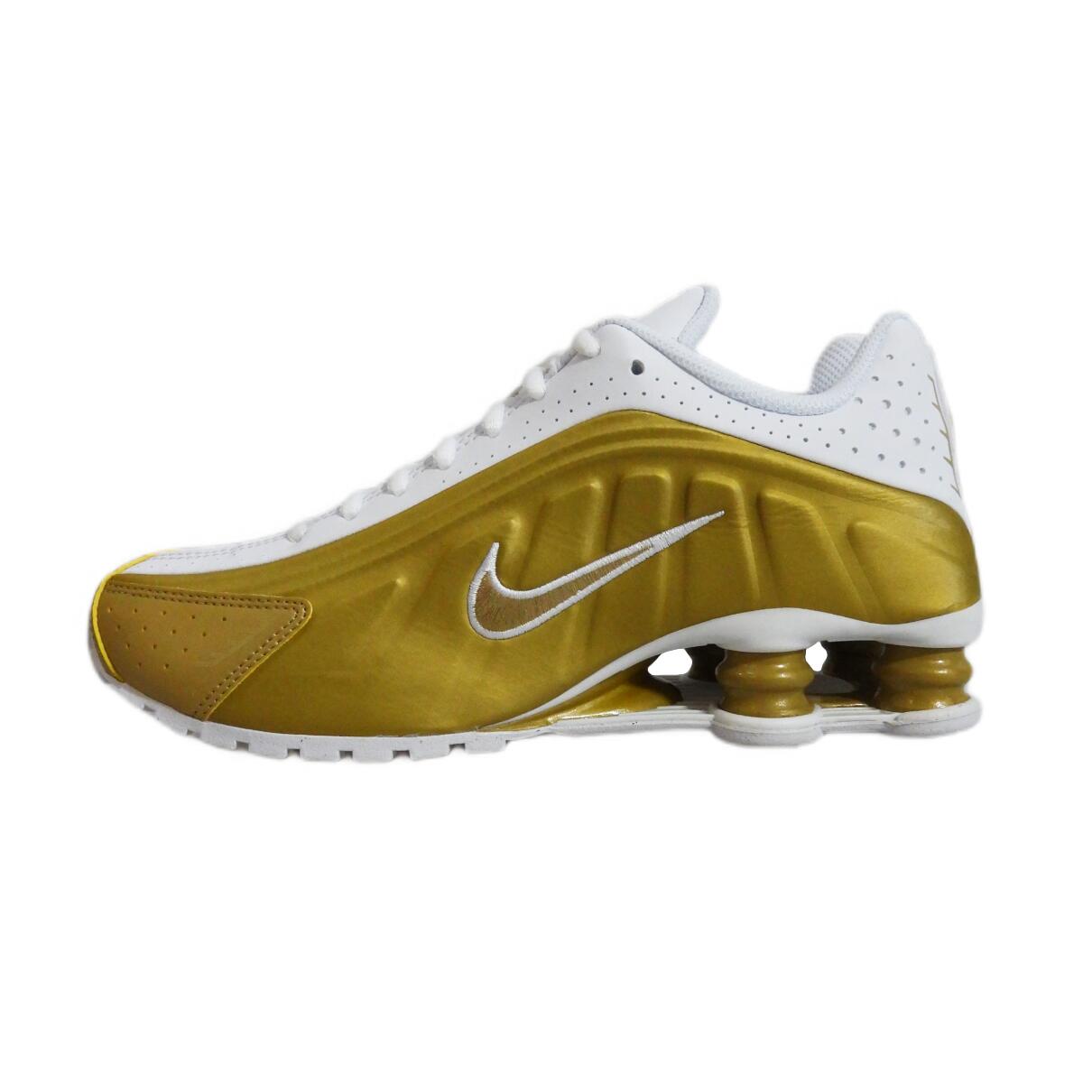 Nike Shox R4 Metallic Gold White (GS) 2/5