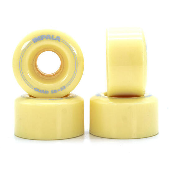 IMPALA SKATE Roue QUAD 58mm 82A Jaune Pastel [x4]
