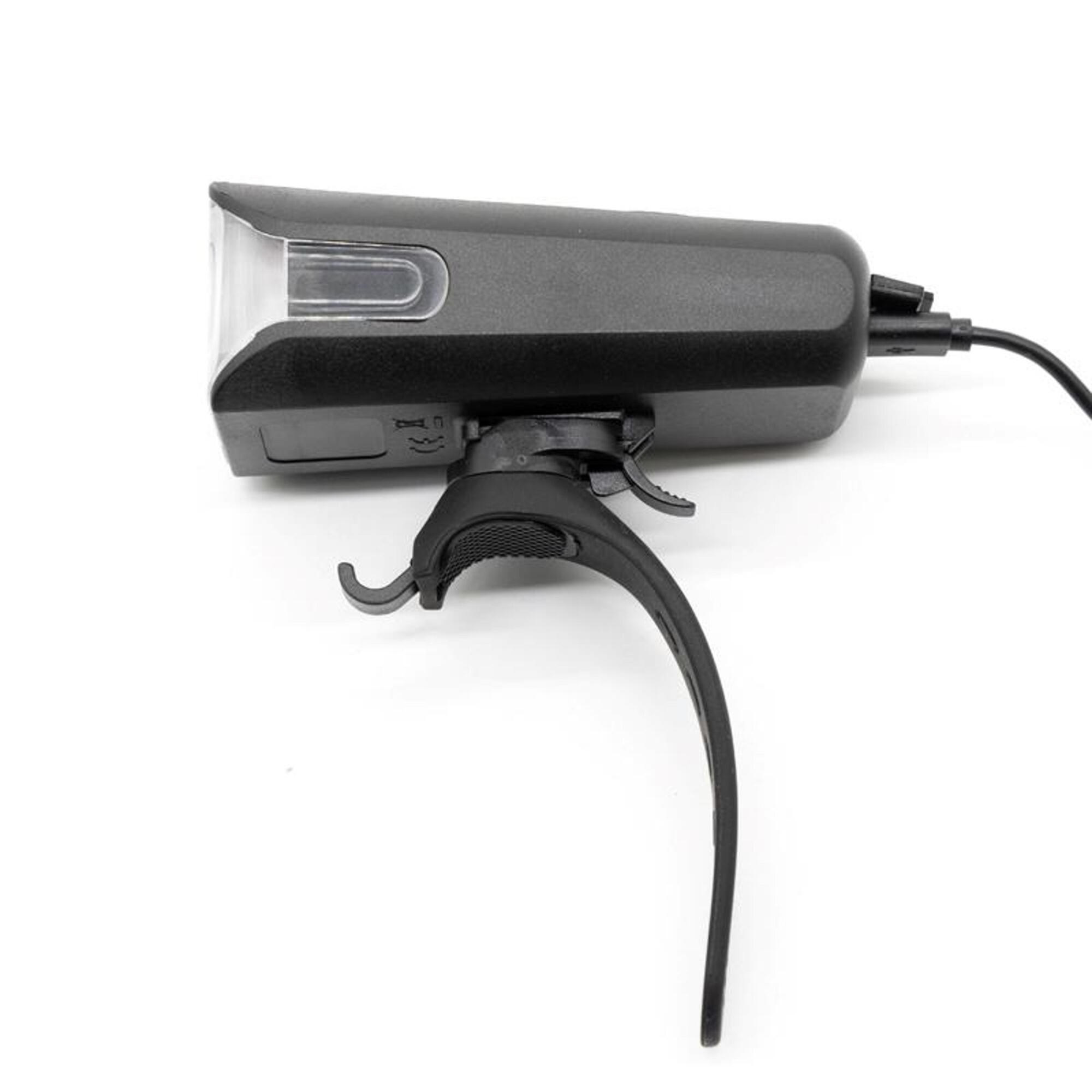Luz led frontal recargable EWL011 con display de velocidad,temperatura,hora y Km 5/5