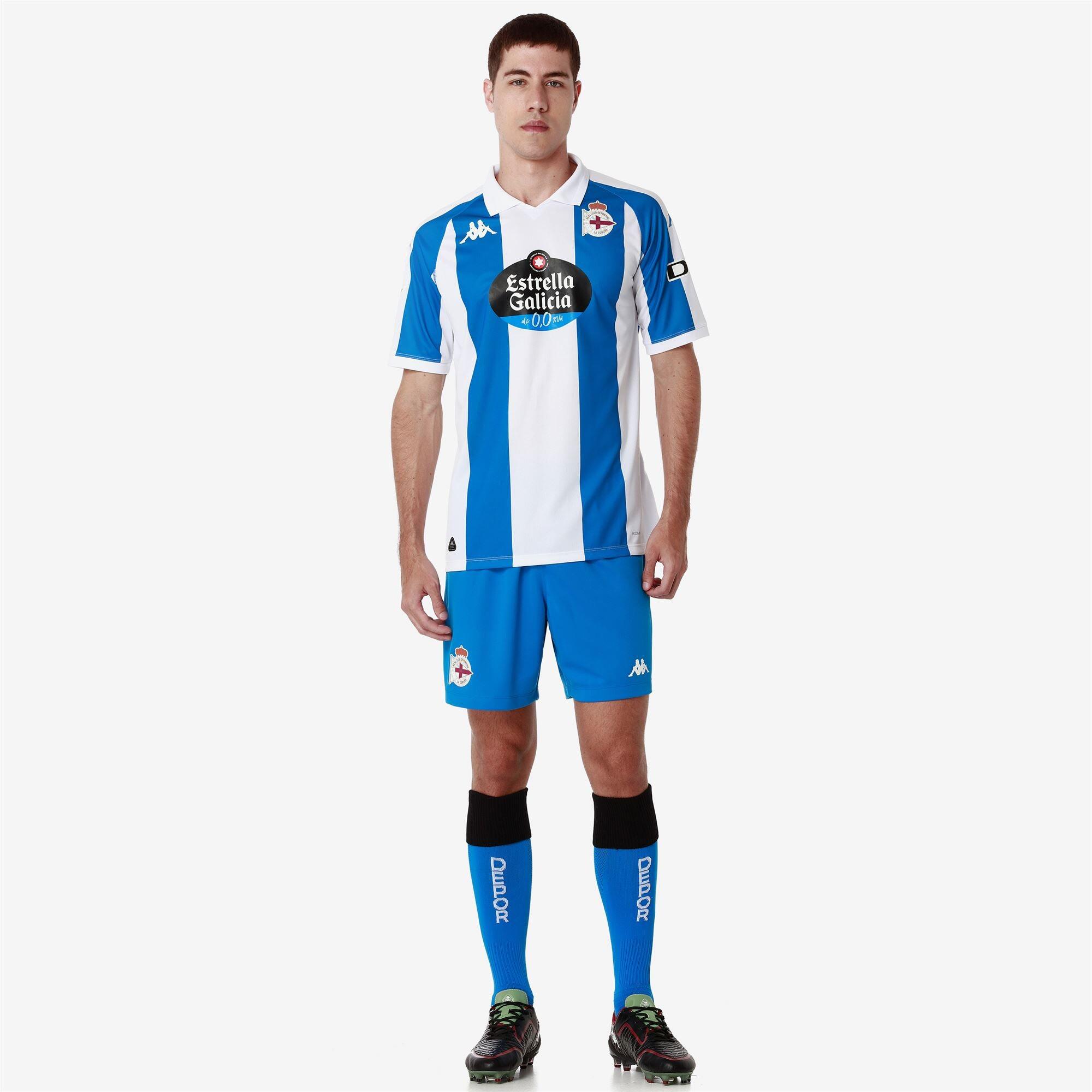 Pantaloncini sportivi da uomo in poliestere riciclato blu da calcio 5/6