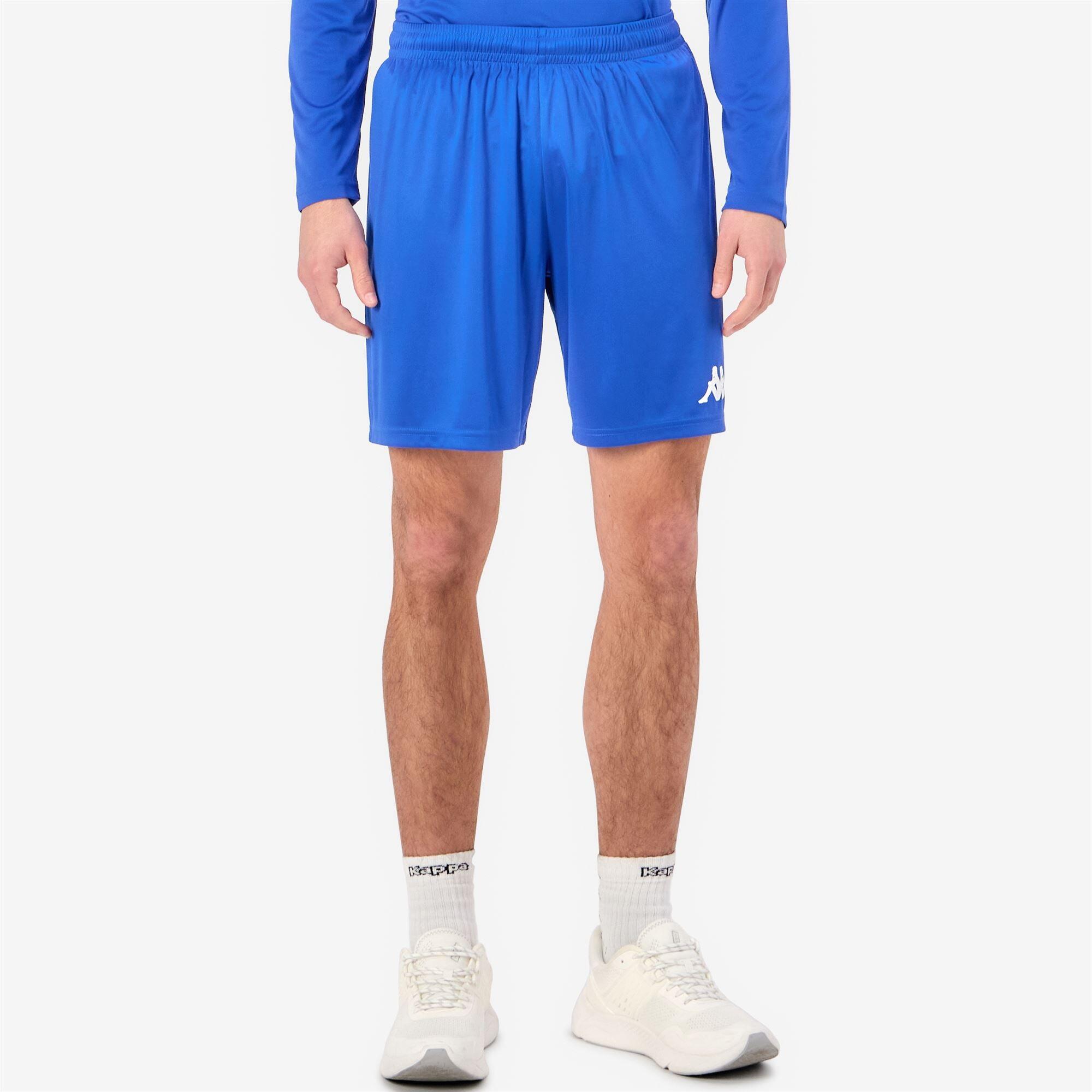 Pantaloni corti da uomo in poliestere blu da calcio 5/7