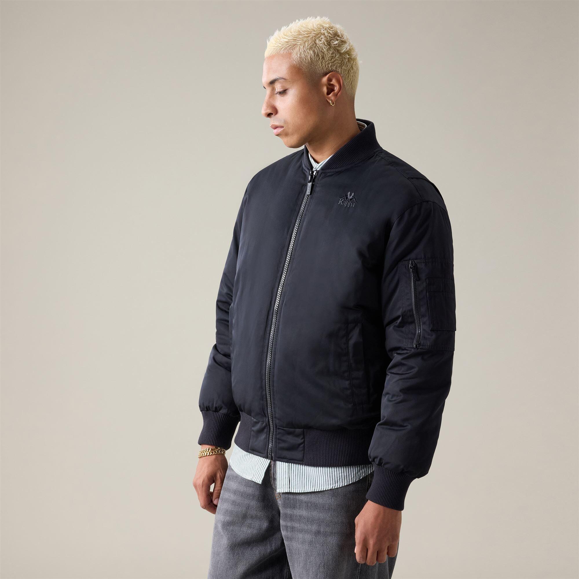 Giubbotto da uomo in poliestere nero da streetwear sportivo 5/5