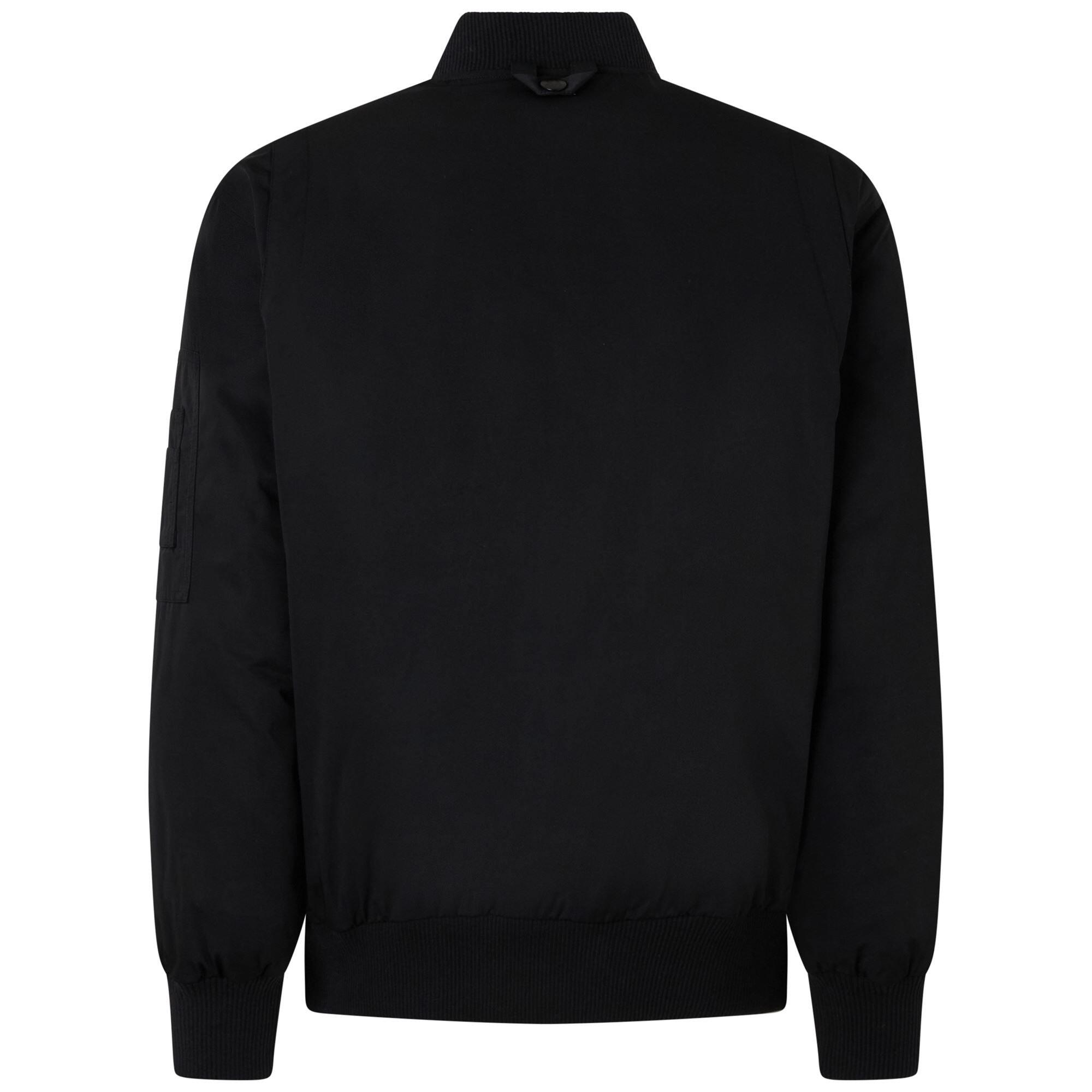 Giubbotto da uomo in poliestere nero da streetwear sportivo 4/5