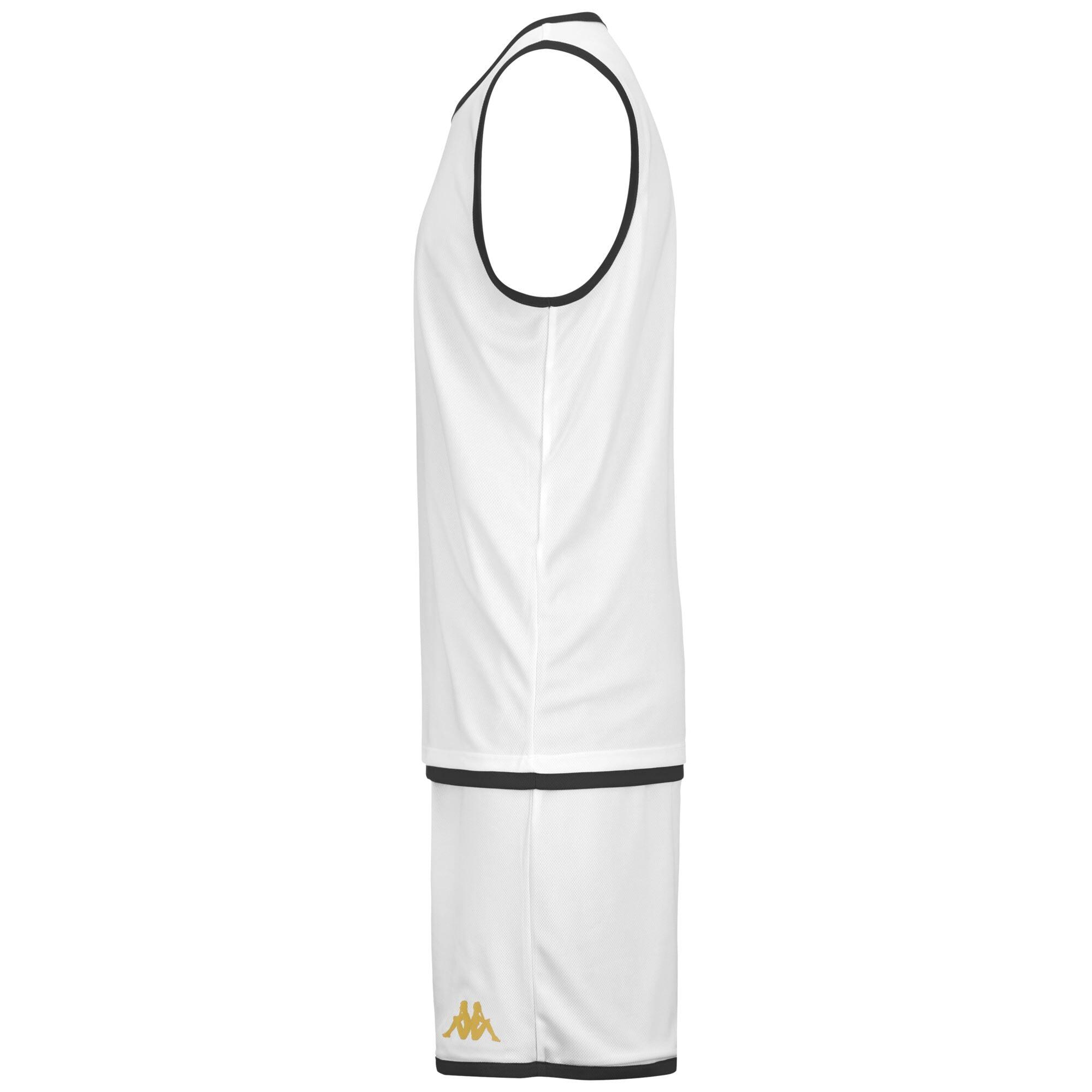 Completo canotta pantaloncino da uomo in poliestere nero da basket 5/7