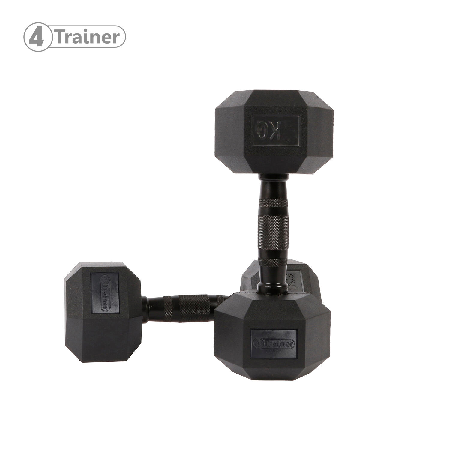 Haltère Hexagonale à l'unité - BL4CK 9KG - 4TRAINER 3/4