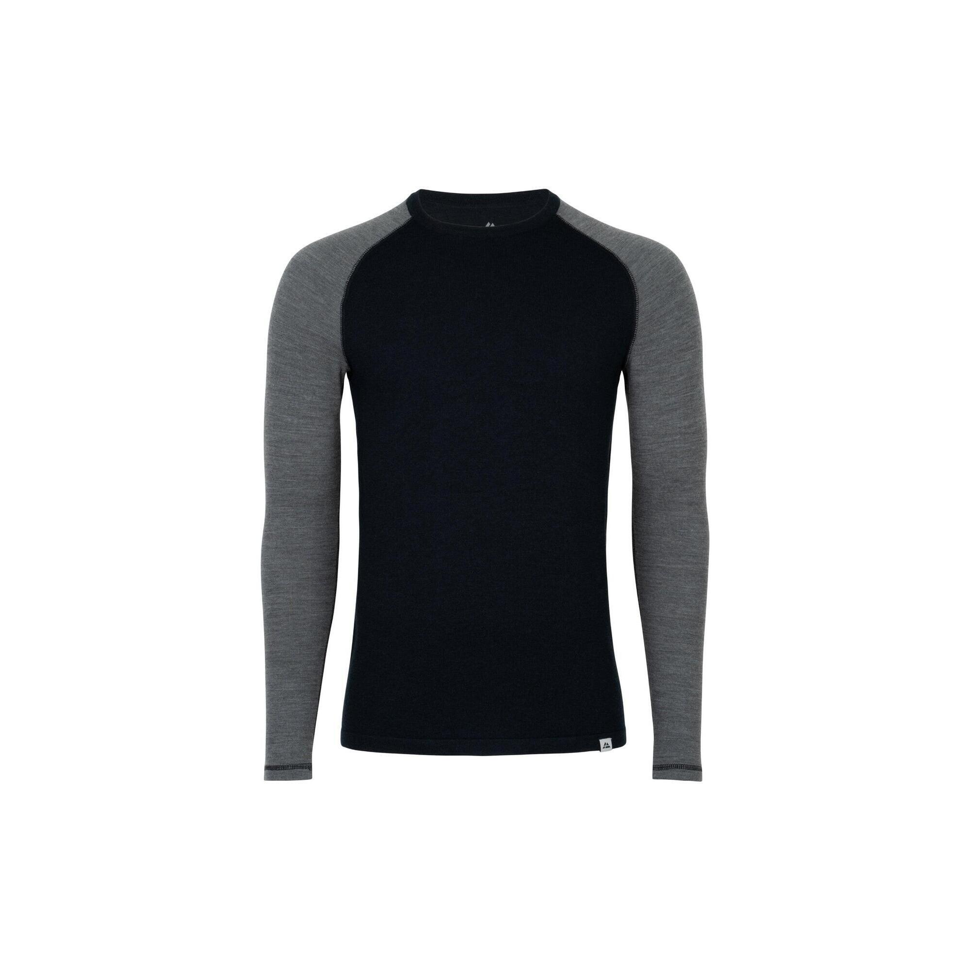 Danish Endurance - T-shirt Thermique Homme En Laine Mérinos Manche Longue Chaud Et Respirant - Chemise Manches Longues - Gris - 46 L/xl - Decathlon