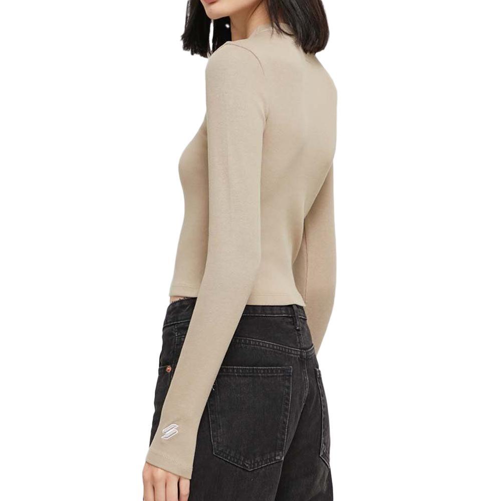 Camiseta Superdry Beige Entallada para Mujer 2/2