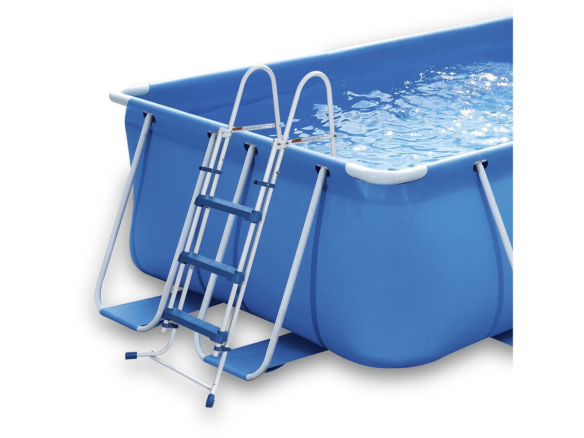 Piscine tubulaire rectangle- LUDO 1 - 4 x 2 x 1 m - Filtration à cartouche 3/4