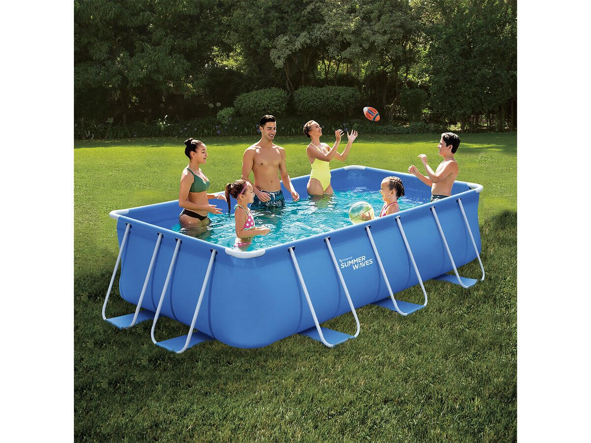 Piscine tubulaire rectangle- LUDO 1 - 4 x 2 x 1 m - Filtration à cartouche 2/4