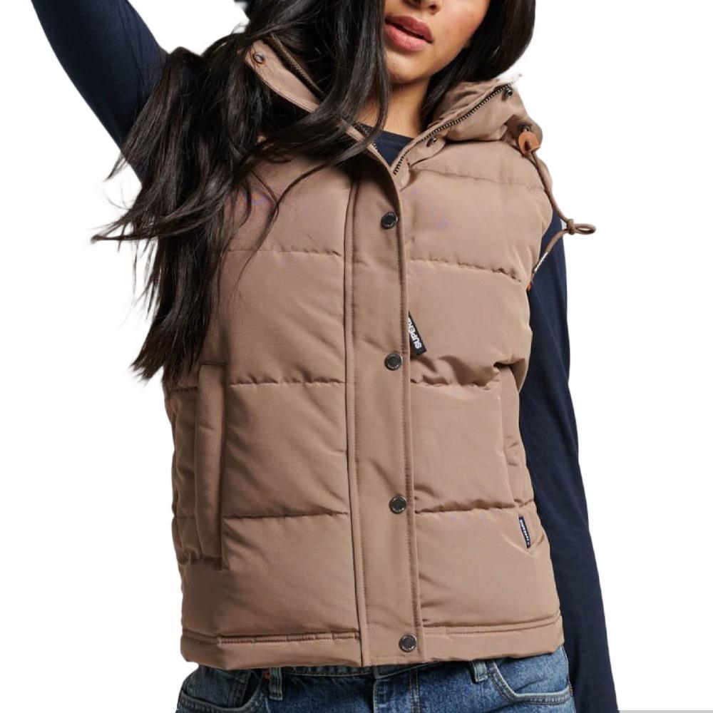 Superdry Women's Everest Brown Sleeveless Puffer Gilet