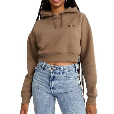 Sudaderas Mujer Dickies Oakport Cropped Hoodie Marron