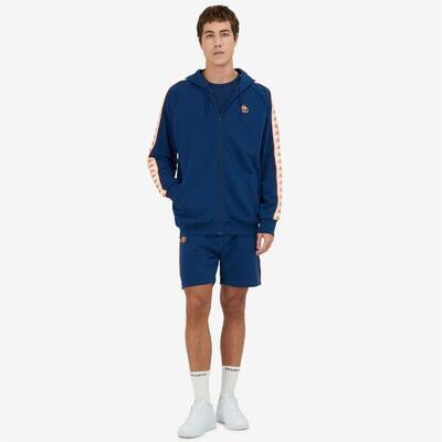 Felpa con zip da uomo in cotone nero da streetwear sportivo