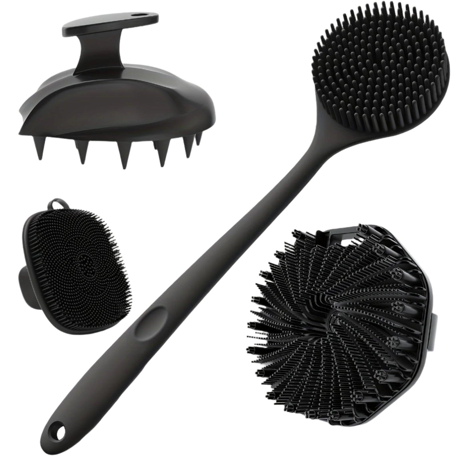 NNETM Silicone Bath Brush Set Gentle Exfoliating (4pcs)